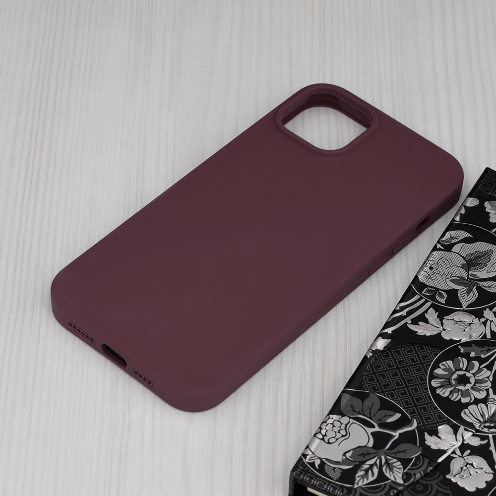 Husa de protectie Techsuit Soft Edge Silicone compatibila cu Apple iPhone 14 Plus, acoperire spate, visiniu