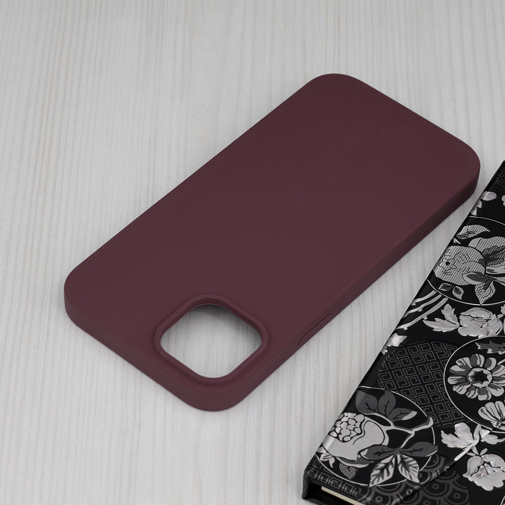Husa de protectie Techsuit Soft Edge Silicone compatibila cu Apple iPhone 14 Plus, acoperire spate, visiniu