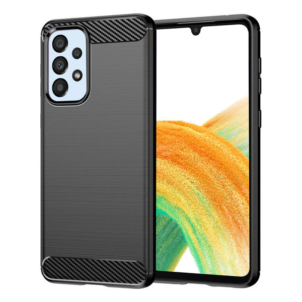 Husa de protectie Techsuit Carbon Siliconecompatibila cu Samsung Galaxy A33 5G , acoperire spate, negru