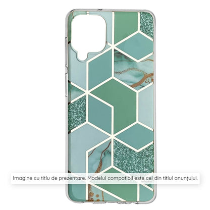 Husa de protectie Techsuit Marble Series compatibila cu Xiaomi Redmi Poco M6 Pro 4G, acoperire spate, Green Hex