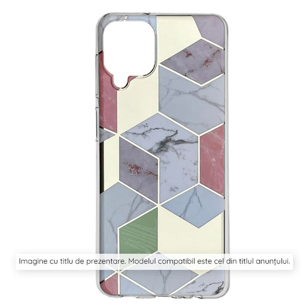 Husa de protectie Techsuit Marble Series compatibila cu Honor X7b 5G, acoperire spate, Purple Hex