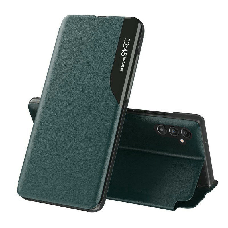 Husa de protectie Techsuit eFold Series compatibila cu Samsung Galaxy A14 4G, acoperire spate, verde inchis