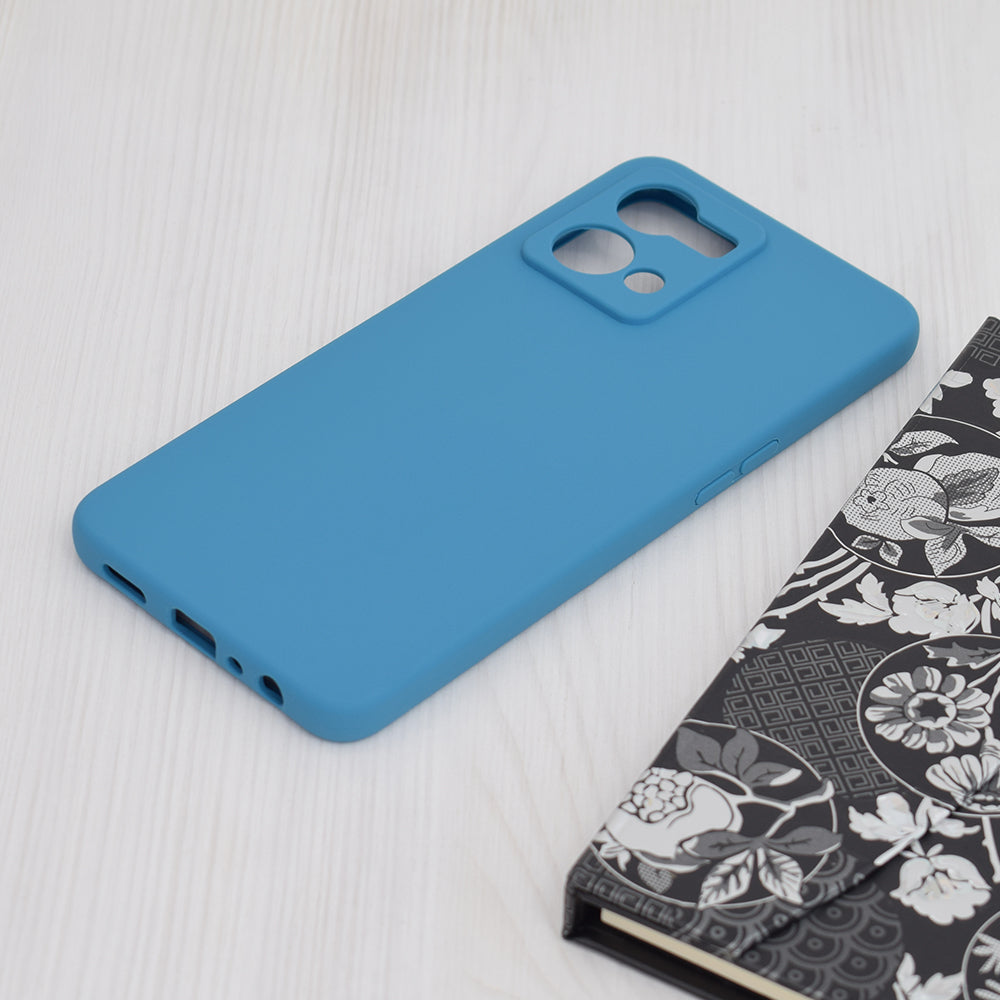 Husa de protectie Techsuit Soft Edge Silicone compatibila cu Oppo Reno7 4G, acoperire spate, albastru deschis