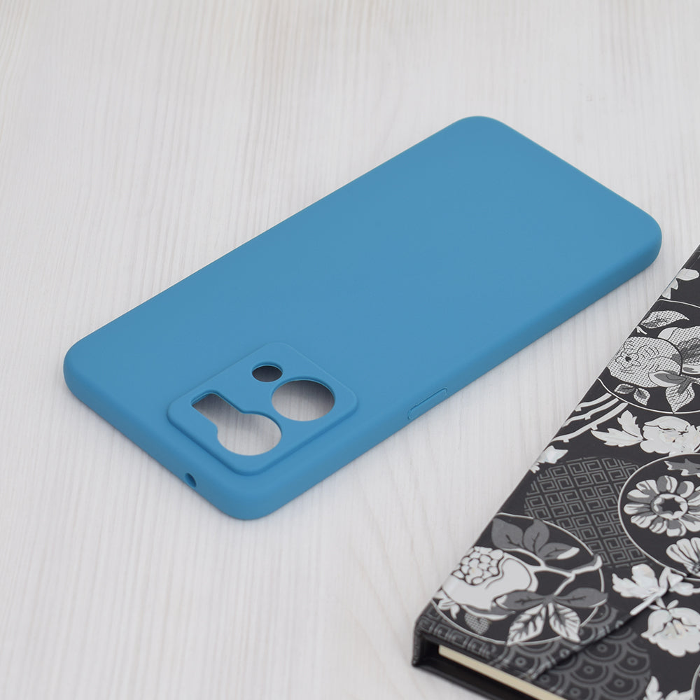 Husa de protectie Techsuit Soft Edge Silicone compatibila cu Oppo Reno7 4G, acoperire spate, albastru deschis