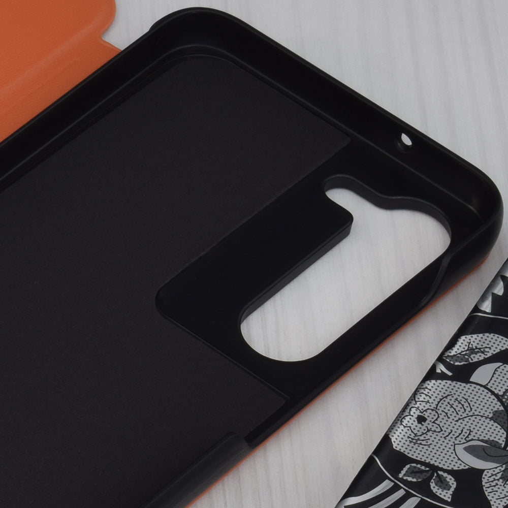 Husa de protectie Techsuit eFold Series compatibila cu Samsung Galaxy S23, acoperire spate, oranj