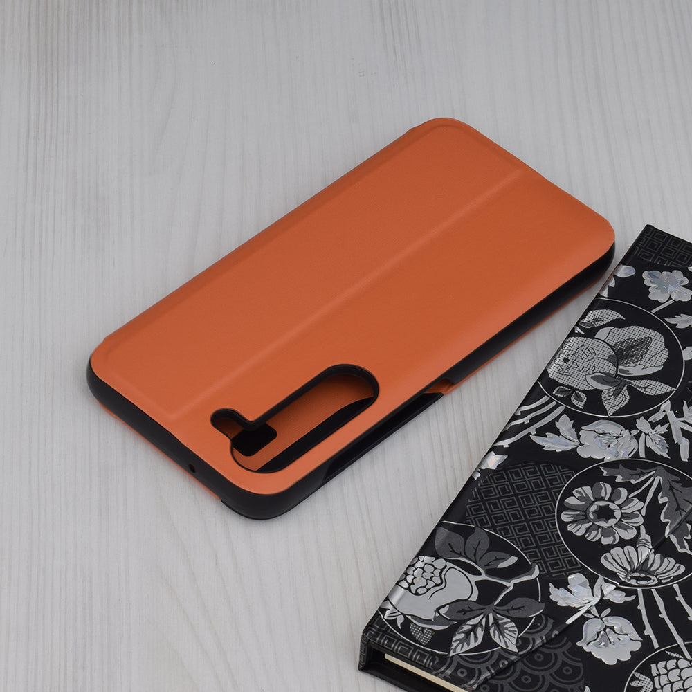 Husa de protectie Techsuit eFold Series compatibila cu Samsung Galaxy S23, acoperire spate, oranj