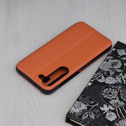 Husa de protectie Techsuit eFold Series compatibila cu Samsung Galaxy S23, acoperire spate, oranj