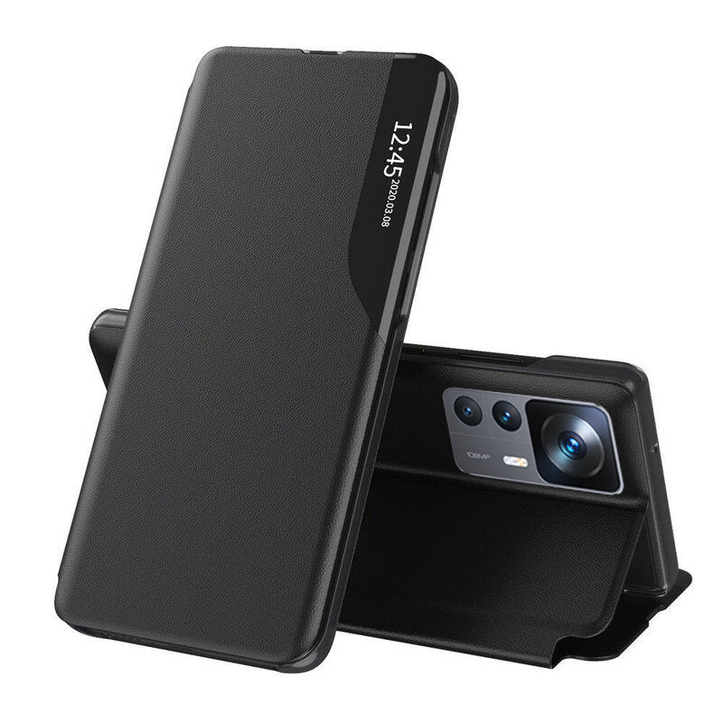 Husa de protectie Techsuit eFold Series compatibila cu Xiaomi 12T Pro, acoperire spate, negru