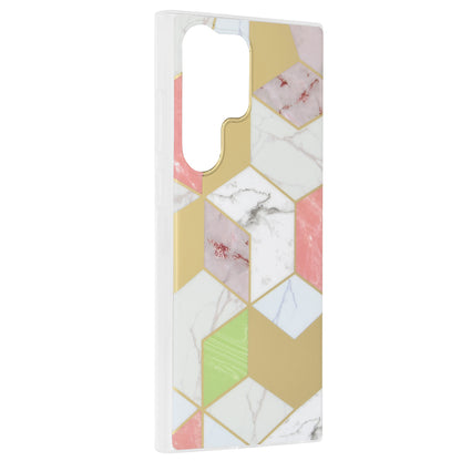 Husa de protectie Techsuit Marble Series compatibila cu Samsung Galaxy S23 Ultra, acoperire spate, Purple Hex