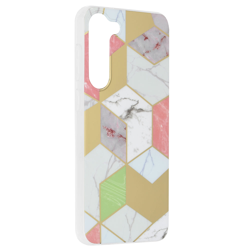 Husa de protectie Techsuit Marble Series compatibila cu Samsung Galaxy S23 Plus, acoperire spate, Purple Hex