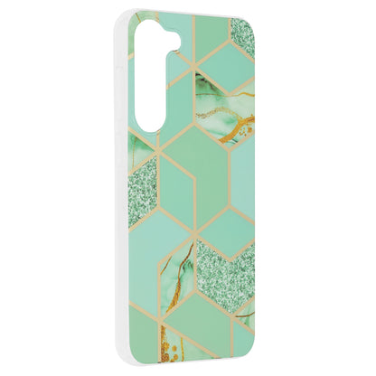 Husa de protectie Techsuit Marble Series compatibila cu Samsung Galaxy S23 Plus, acoperire spate, Green Hex