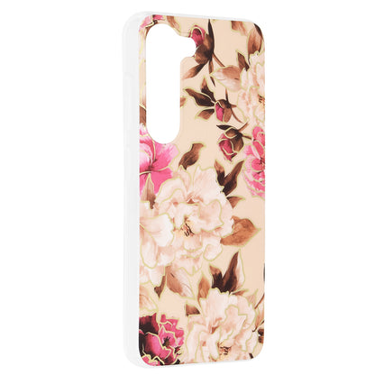 Husa de protectie Techsuit Marble Series compatibila cu Samsung Galaxy S23, acoperire spate, Mary, Berry Nude