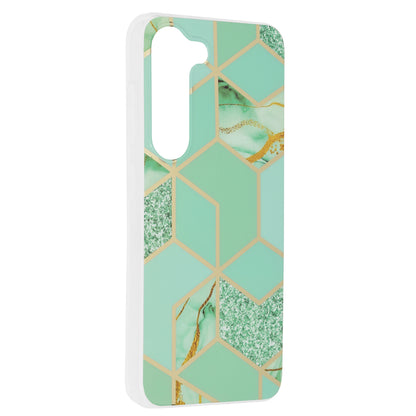 Husa de protectie Techsuit Marble Series compatibila cu Samsung Galaxy S23, acoperire spate, Green Hex