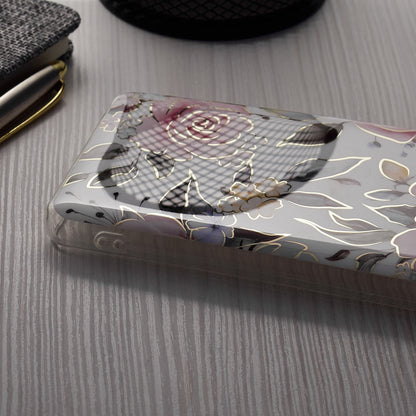 Husa de protectie Techsuit Marble Series compatibila cu Samsung Galaxy S23, acoperire spate, Chloe White