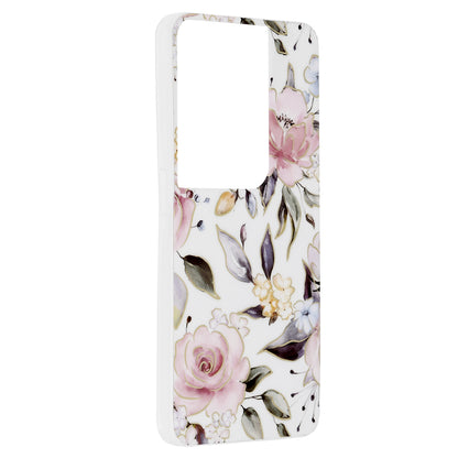 Husa de protectie Techsuit Marble Series compatibila cu Oppo Reno8 Pro, acoperire spate, Chloe White