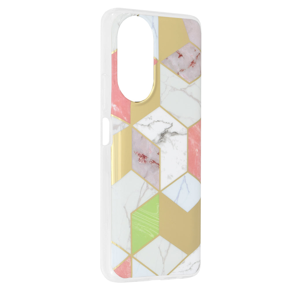 Husa de protectie Techsuit Marble Series compatibila cu Honor Magic6 Lite, acoperire spate, Bloom of Ruth, Gray