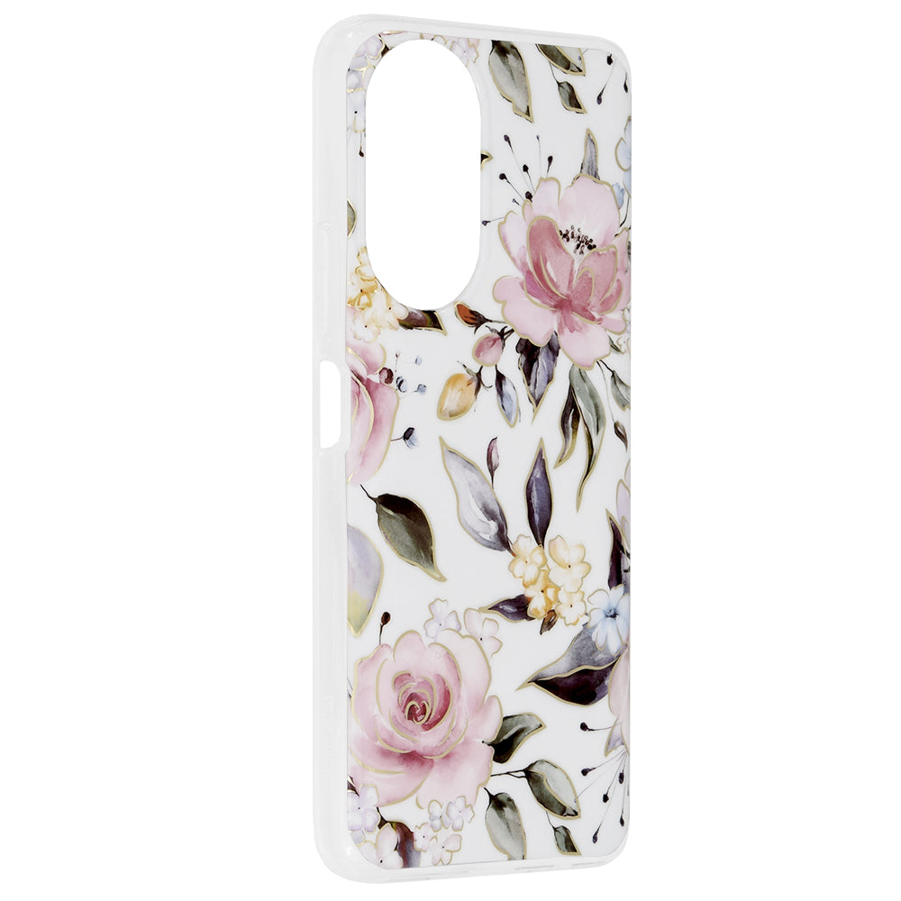 Husa de protectie Techsuit Marble Series compatibila cu Honor Magic5 Lite, acoperire spate, Pink Hex