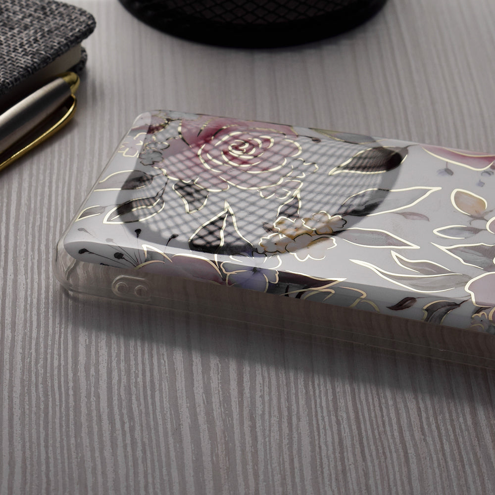 Husa de protectie Techsuit Marble Series compatibila cu Honor Magic5 Lite, acoperire spate, Pink Hex