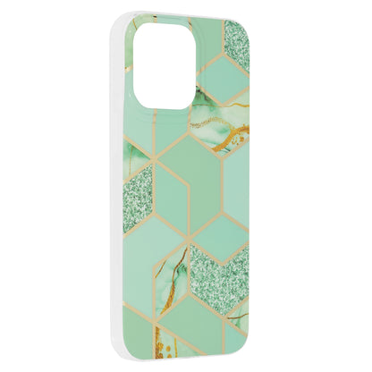 Husa de protectie Techsuit Marble Series compatibila cu Apple iPhone 14 Pro Max, acoperire spate, Green Hex