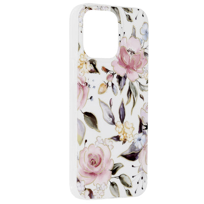 Husa de protectie Techsuit Marble Series compatibila cu Apple iPhone 14 Pro Max, acoperire spate, Chloe White