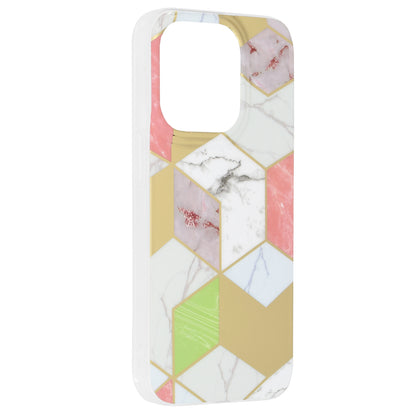 Husa de protectie Techsuit Marble Series compatibila cu Apple iPhone 14 Pro, acoperire spate, Purple Hex