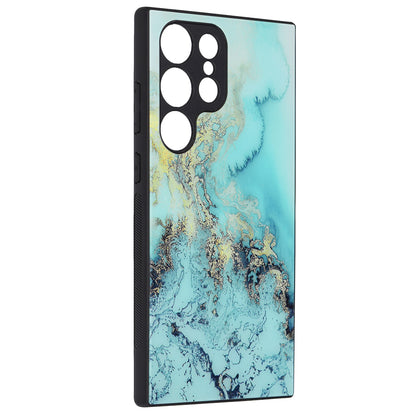 Husa de protectie Techsuit Glaze Series compatibila cu Samsung Galaxy S23 Ultra, acoperire spate, Blue Ocean
