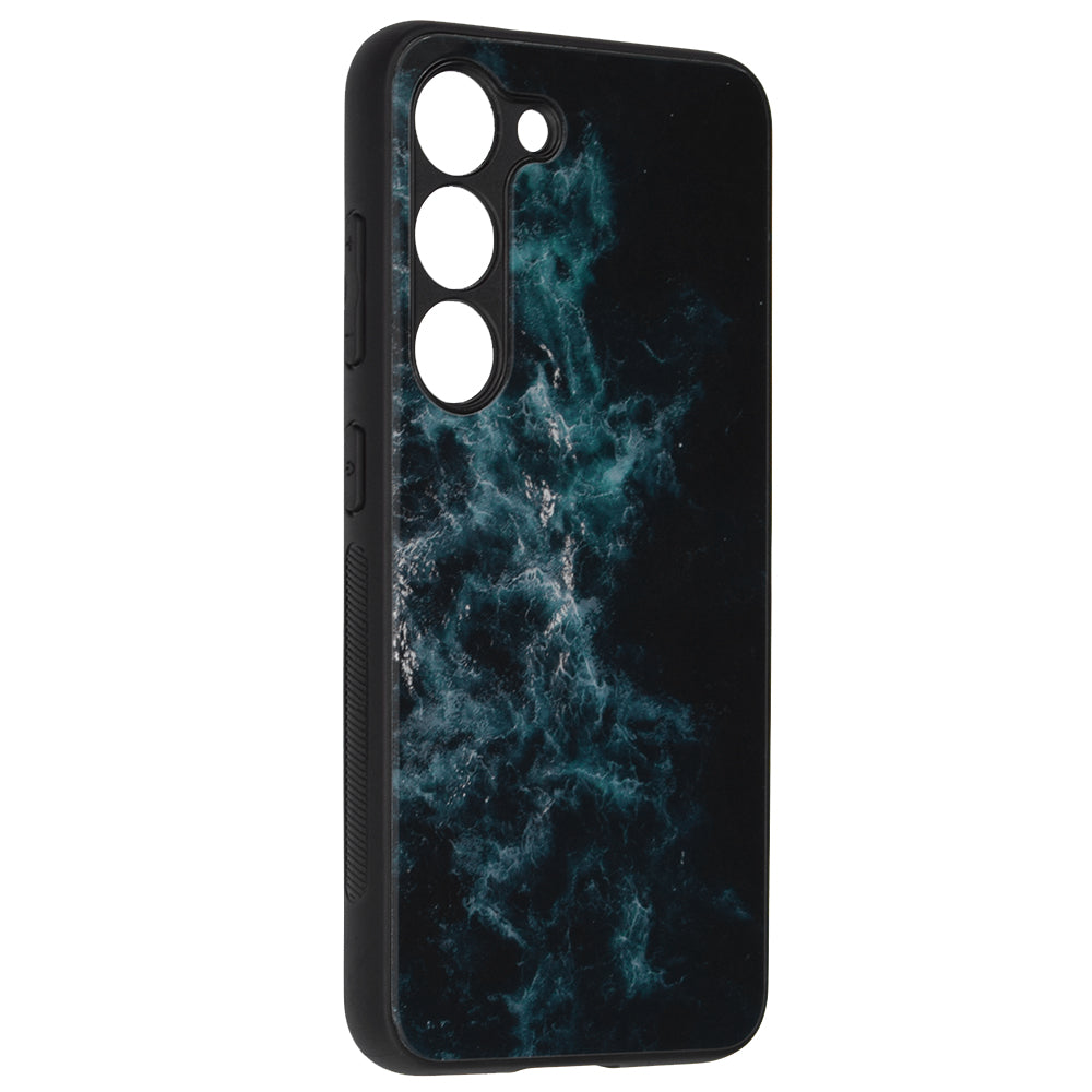 Husa de protectie Techsuit Glaze Series compatibila cu Samsung Galaxy S23, acoperire spate, Blue Nebula
