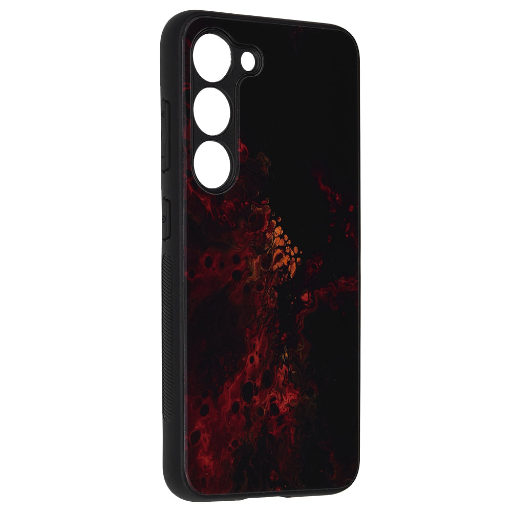 Husa de protectie Techsuit Glaze Series compatibila cu Samsung Galaxy S23, acoperire spate, Red Nebula