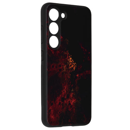 Husa de protectie Techsuit Glaze Series compatibila cu Samsung Galaxy S23, acoperire spate, Red Nebula
