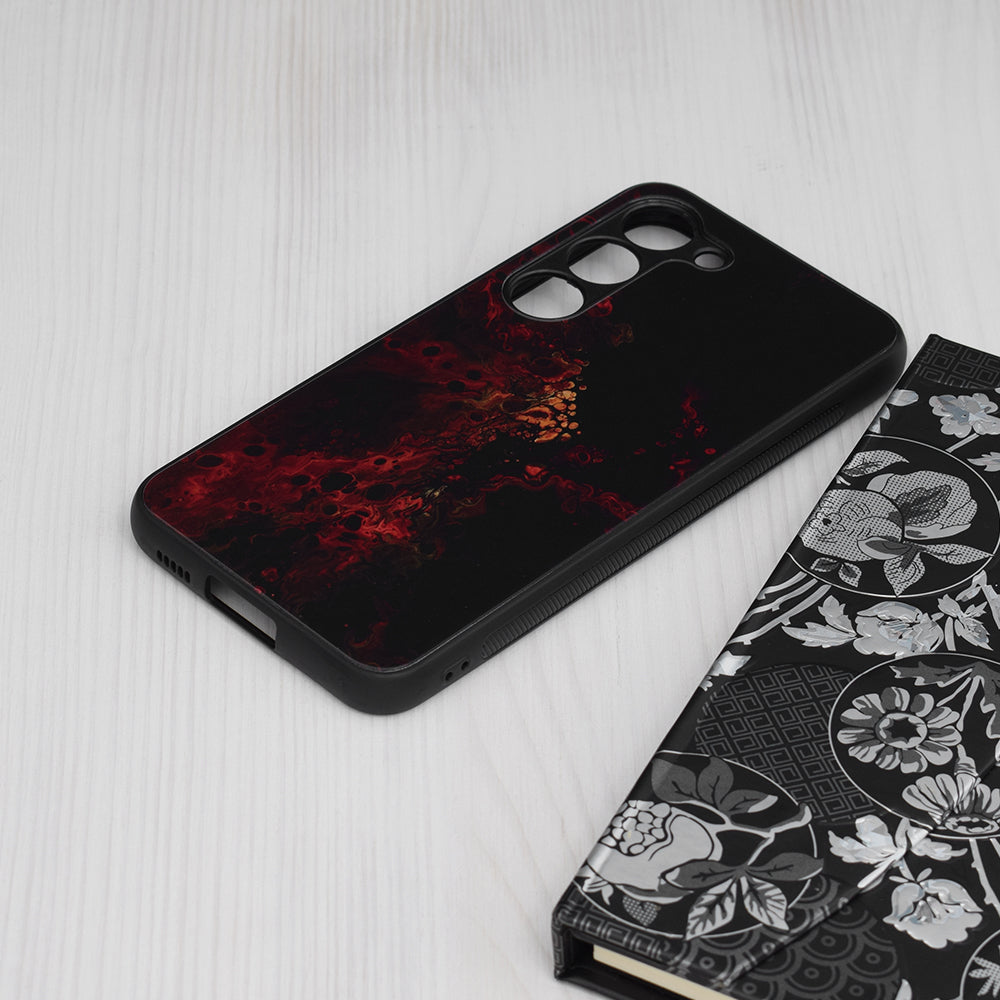 Husa de protectie Techsuit Glaze Series compatibila cu Samsung Galaxy S23, acoperire spate, Red Nebula