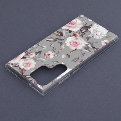 Husa de protectie Techsuit Marble Series compatibila cu Samsung Galaxy S23 Ultra, acoperire spate, Bloom of Ruth, Gray