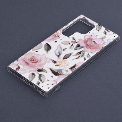 Husa de protectie Techsuit Marble Series compatibila cu Samsung Galaxy S23 Ultra, acoperire spate, Chloe White