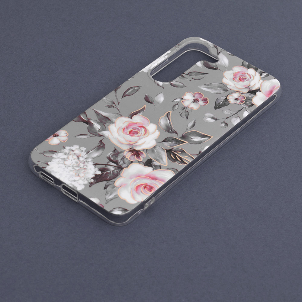 Husa de protectie Techsuit Marble Series compatibila cu Samsung Galaxy S23 Plus, acoperire spate, Bloom of Ruth, Gray