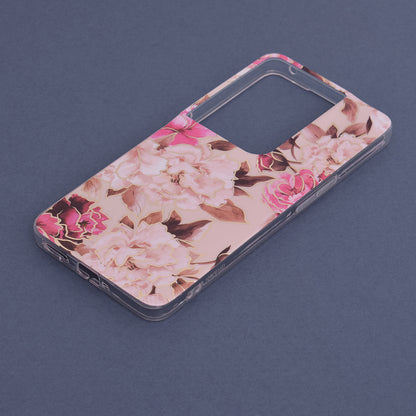 Husa de protectie Techsuit Marble Series compatibila cu Oppo Reno8 Pro, acoperire spate, Mary, Berry Nude