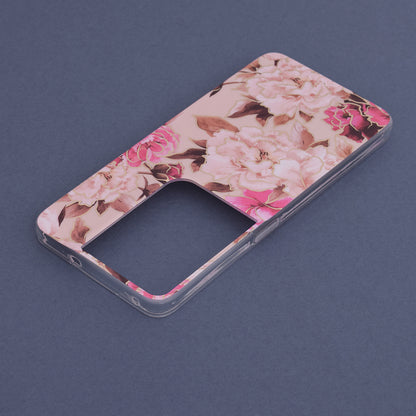 Husa de protectie Techsuit Marble Series compatibila cu Oppo Reno8 Pro, acoperire spate, Mary, Berry Nude