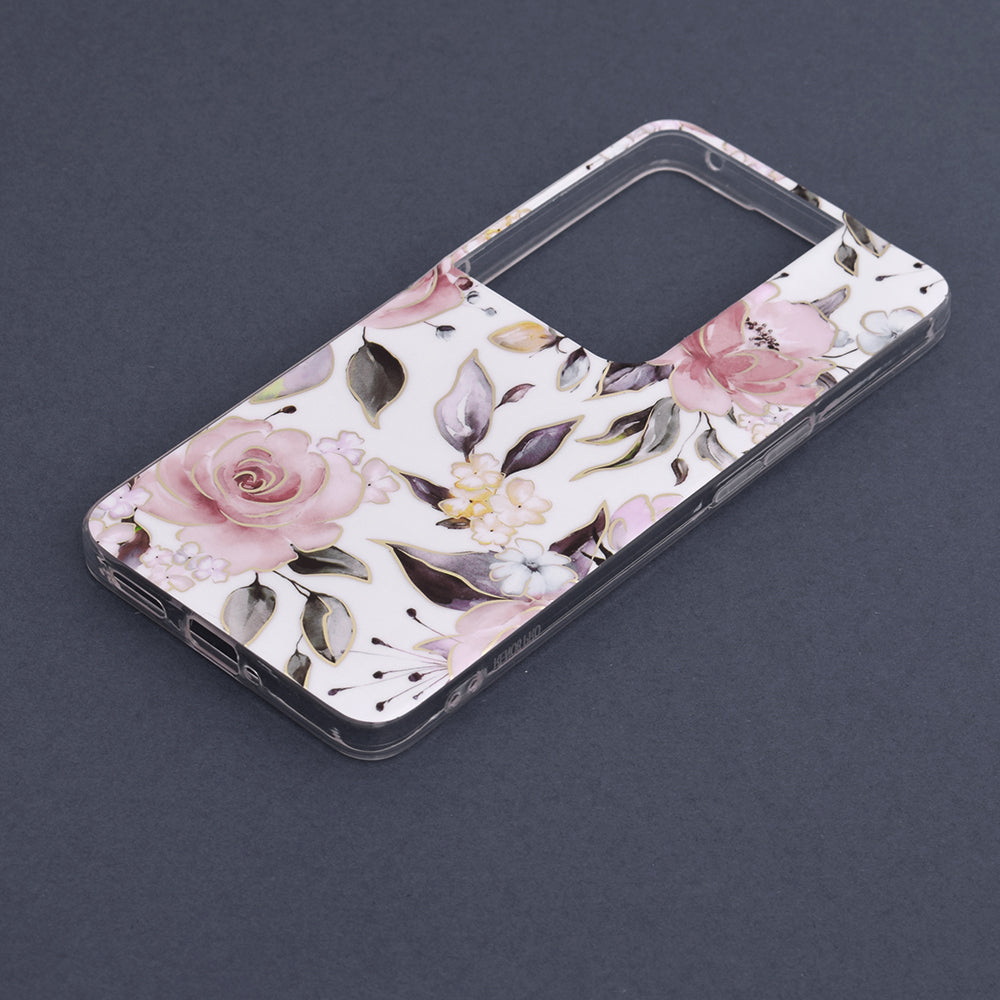 Husa de protectie Techsuit Marble Series compatibila cu Oppo Reno8 Pro, acoperire spate, Chloe White