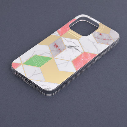 Husa de protectie Techsuit Marble Series compatibila cu Apple iPhone 14 Pro Max, acoperire spate, Purple Hex