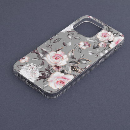 Husa de protectie Techsuit Marble Series compatibila cu Apple iPhone 14 Pro Max, acoperire spate, Bloom of Ruth, Gray