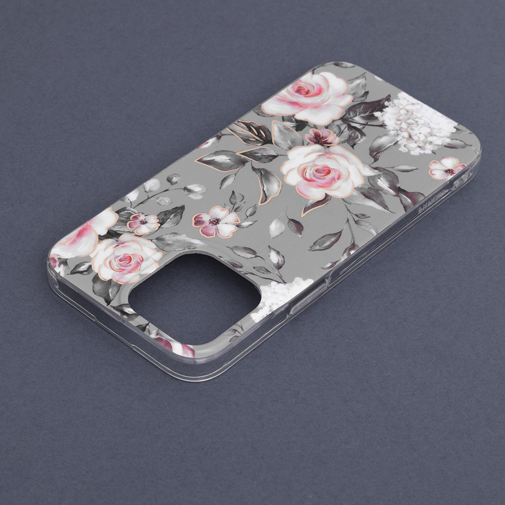 Husa de protectie Techsuit Marble Series compatibila cu Apple iPhone 14 Pro Max, acoperire spate, Bloom of Ruth, Gray