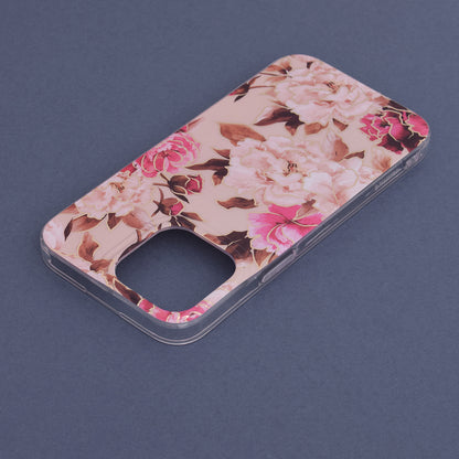Husa de protectie Techsuit Marble Series compatibila cu Apple iPhone 14 Pro Max, acoperire spate, Mary, Berry Nude