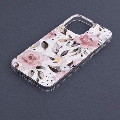 Husa de protectie Techsuit Marble Series compatibila cu Apple iPhone 14 Pro Max, acoperire spate, Chloe White