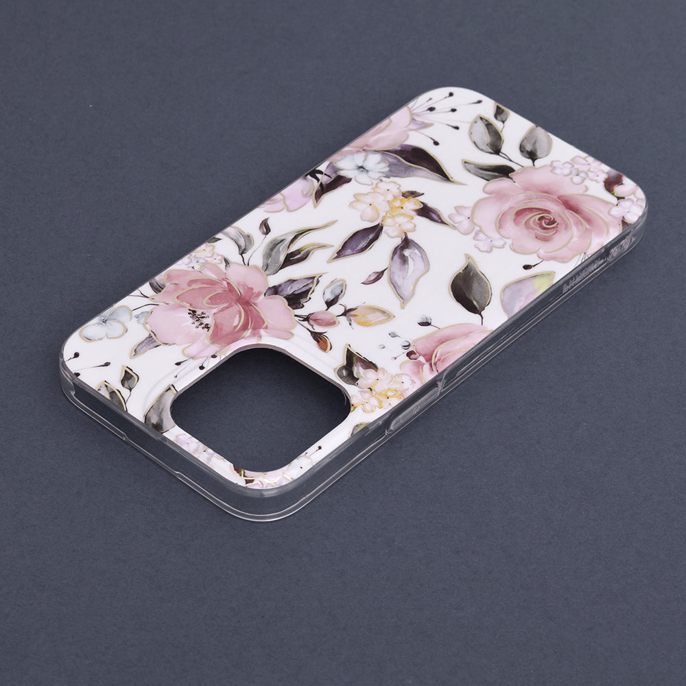 Husa de protectie Techsuit Marble Series compatibila cu Apple iPhone 14 Pro Max, acoperire spate, Chloe White