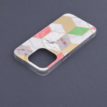 Husa de protectie Techsuit Marble Series compatibila cu Apple iPhone 14 Pro, acoperire spate, Purple Hex