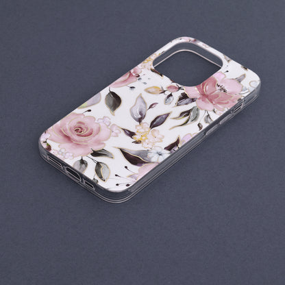 Husa de protectie Techsuit Marble Series compatibila cu Apple iPhone 14 Pro, acoperire spate, Chloe White