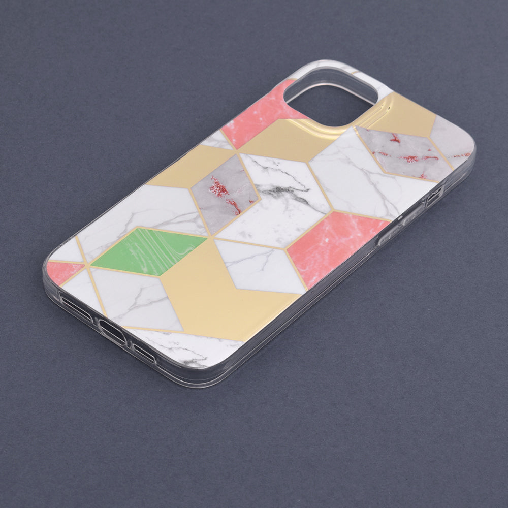 Husa de protectie Techsuit Marble Series compatibila cu Apple iPhone 14 Plus, acoperire spate, Purple Hex