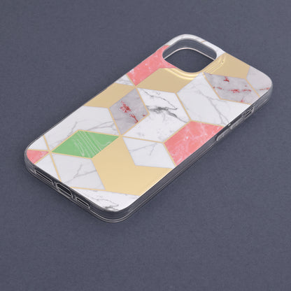 Husa de protectie Techsuit Marble Series compatibila cu Apple iPhone 14 Plus, acoperire spate, Purple Hex