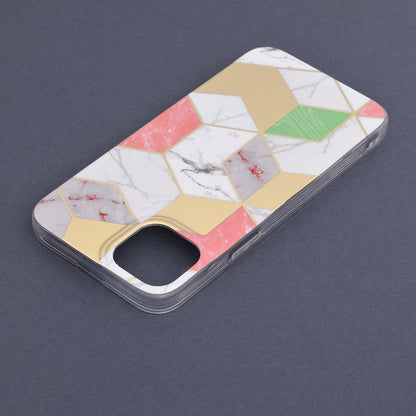 Husa de protectie Techsuit Marble Series compatibila cu Apple iPhone 14 Plus, acoperire spate, Purple Hex