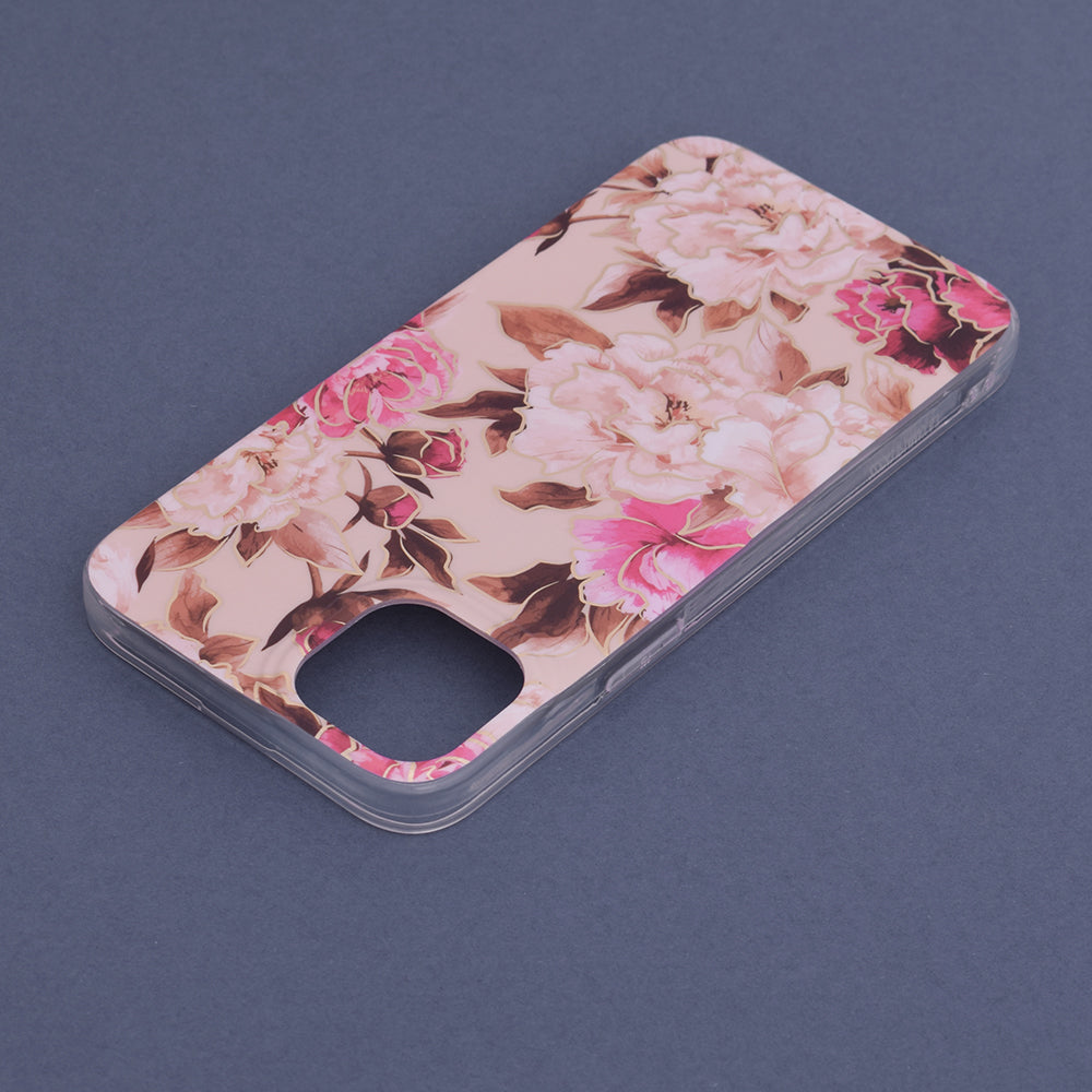 Husa de protectie Techsuit Marble Series compatibila cu Apple iPhone 14 Plus, acoperire spate, Mary, Berry Nude