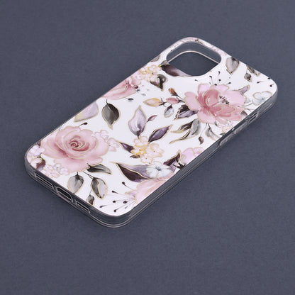 Husa de protectie Techsuit Marble Series compatibila cu Apple iPhone 14 Plus, acoperire spate, Chloe White
