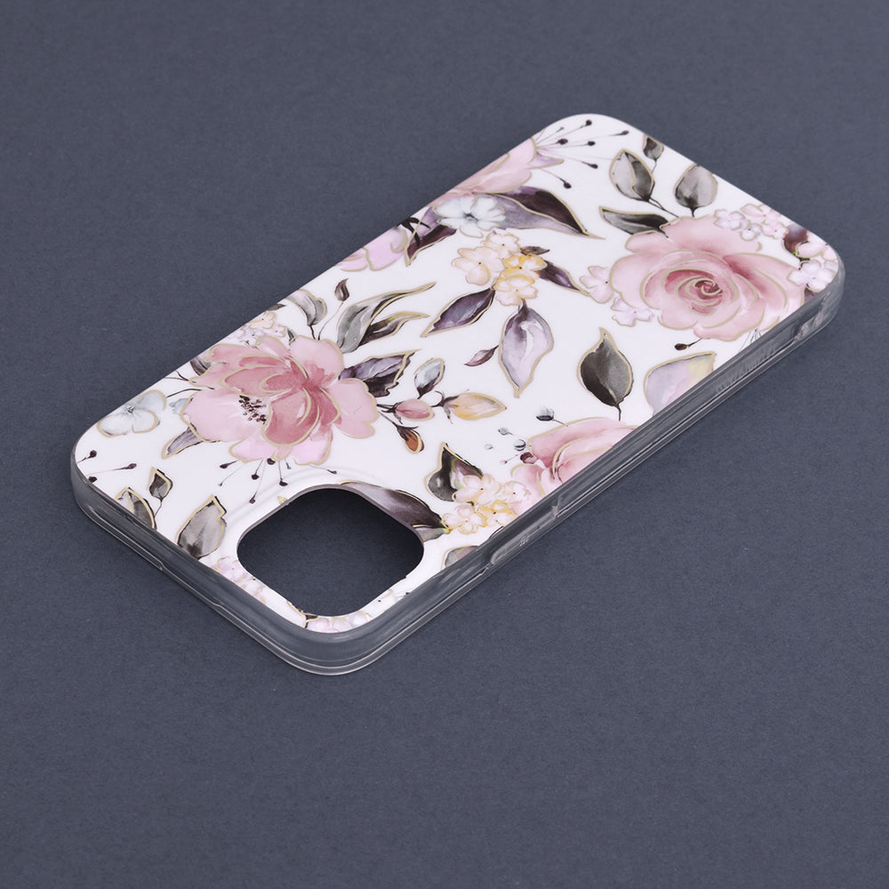 Husa de protectie Techsuit Marble Series compatibila cu Apple iPhone 14 Plus, acoperire spate, Chloe White